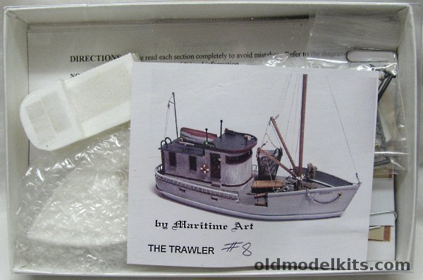 Maritime Art HO 48' Trawler with Otter Trawl - HO Scale, 8 plastic model kit